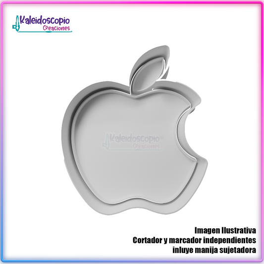 Apple logo Cortador para galletas y fondant