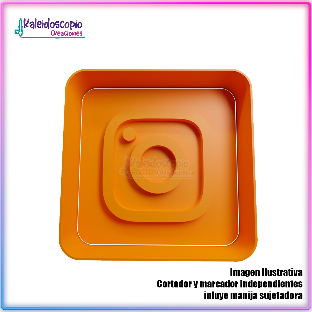 Instagram logo Cortador para galletas y fondant