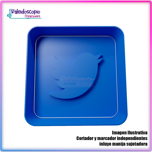 Twitter logo Cortador para galletas y fondant