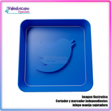 Twitter logo Cortador para galletas y fondant