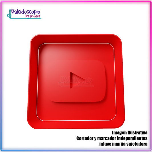 Logo Youtube Cortador para galletas y fondant