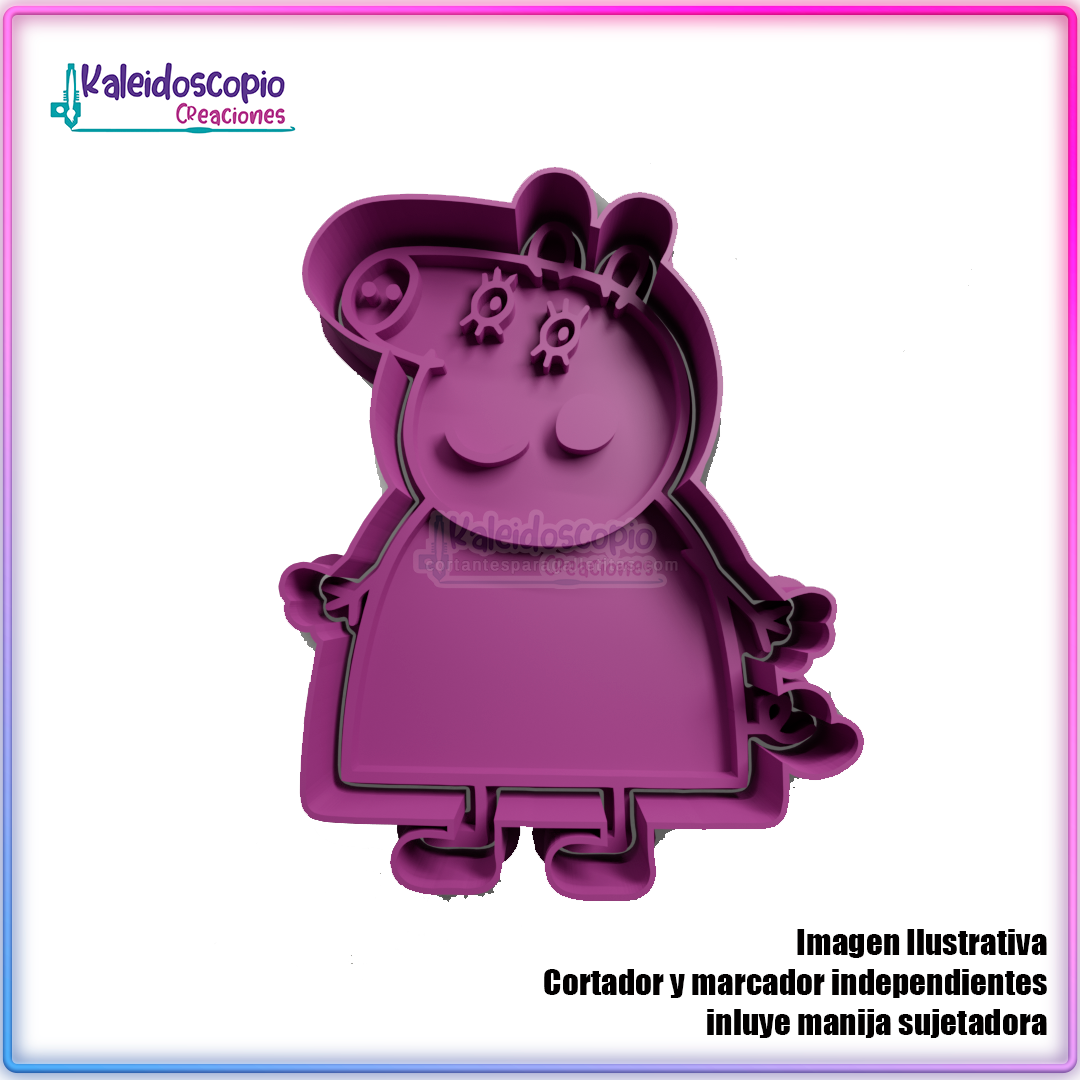 Mamá Peppa - Cortador para galletas y fondant