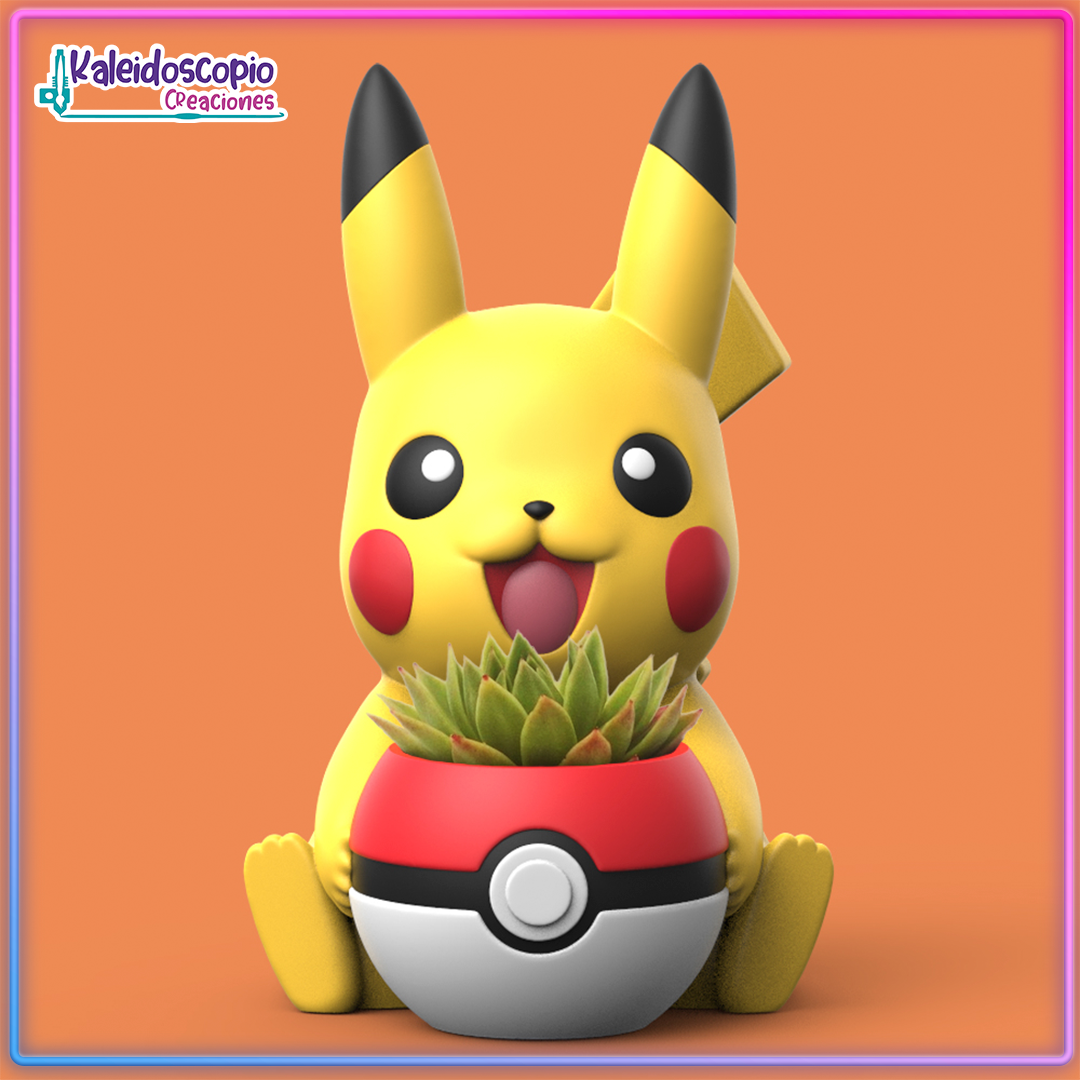 Pikachu con pokeball Maceta Pokémon
