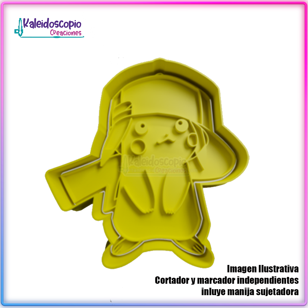 Pikachu con gorra - Cortador para galletas y fondant