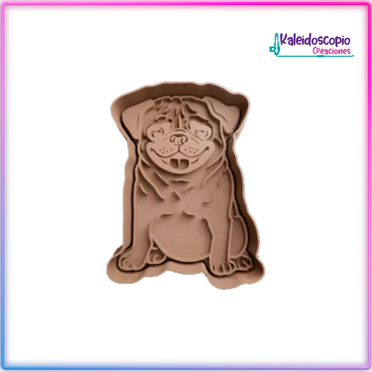 Perrito pug Cortador para galletas y fondant