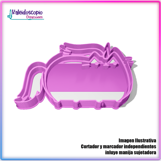 Pusheen Unicornio - Cortador para galletas y fondant