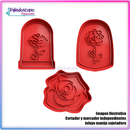 Principito pack 3 rosas de cortador para galletas y fondant