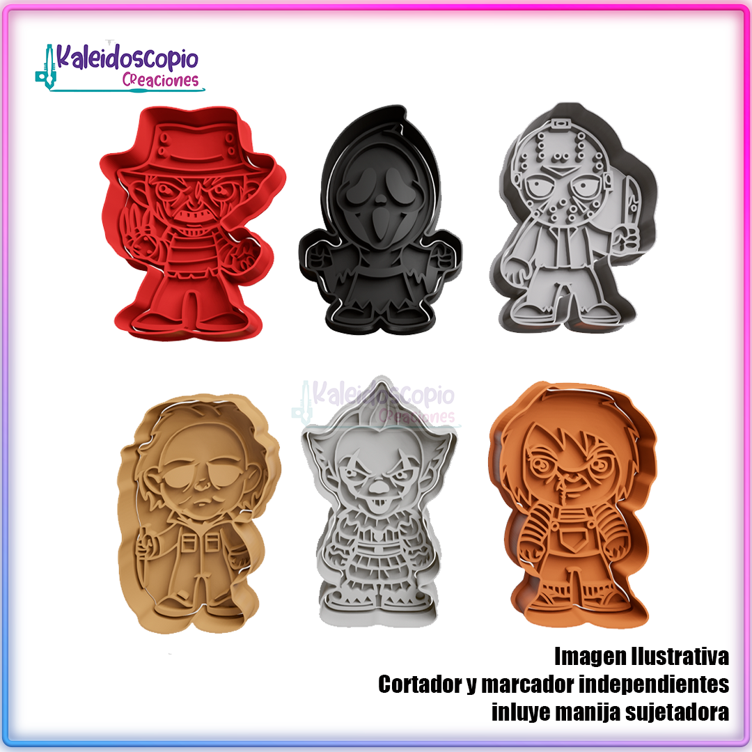 Halloween Killers pack de cortador para galletas y fondant