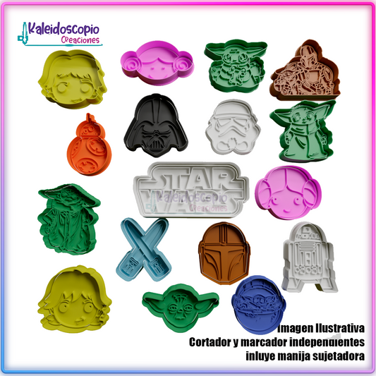 Star wars pack de cortador para galletas y fondant