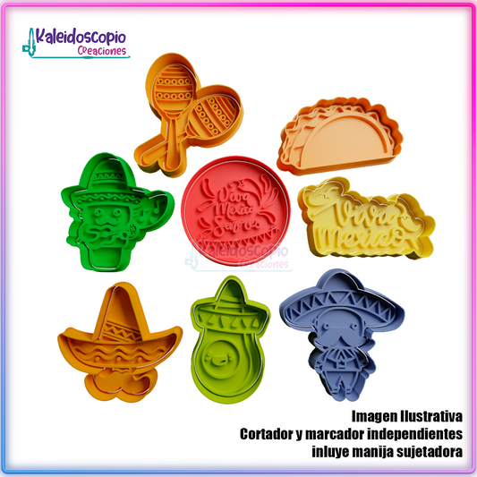 Viva Mexico pack de cortador para galletas y fondant