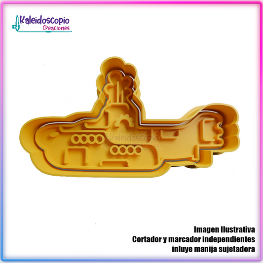 Submarino Amarillo - Cortador para galletas y fondant